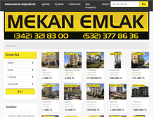 Tablet Screenshot of mekanemlakgaziantep.com